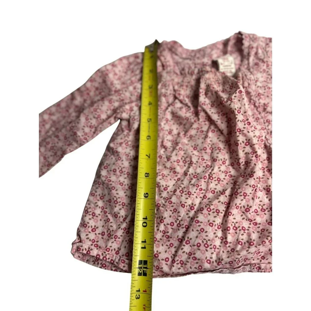 Baby‎ GAP Toddler Girl Pink White Floral AOP Button-Up Shirt Size 12–18M 10